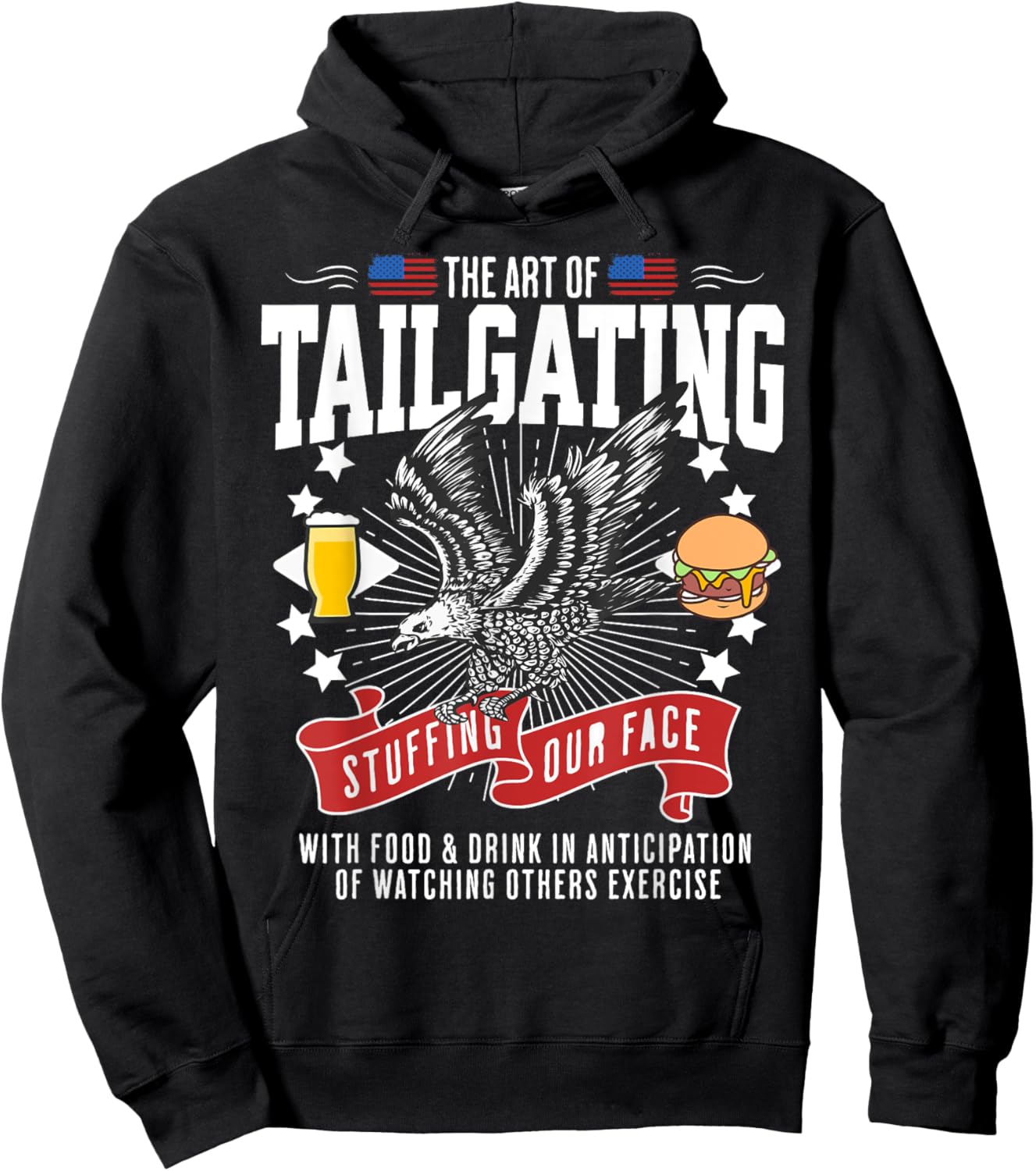 Tailgate Party Idea & Funny American Tailgating Hoodie - Hoodie | Black