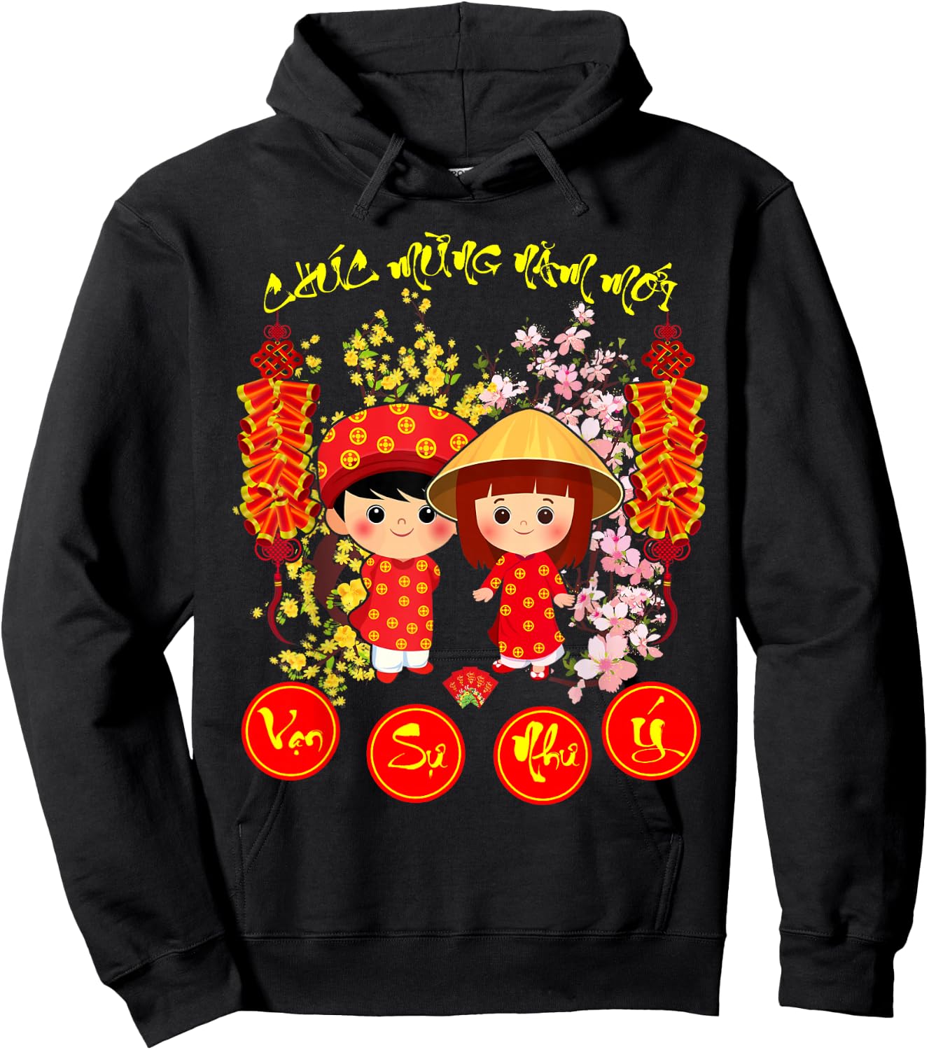 Chuc Mung Nam Moi 2026 Kid Vietnamese Lunar New Year 2026 Hoodie - Hoodie | Black