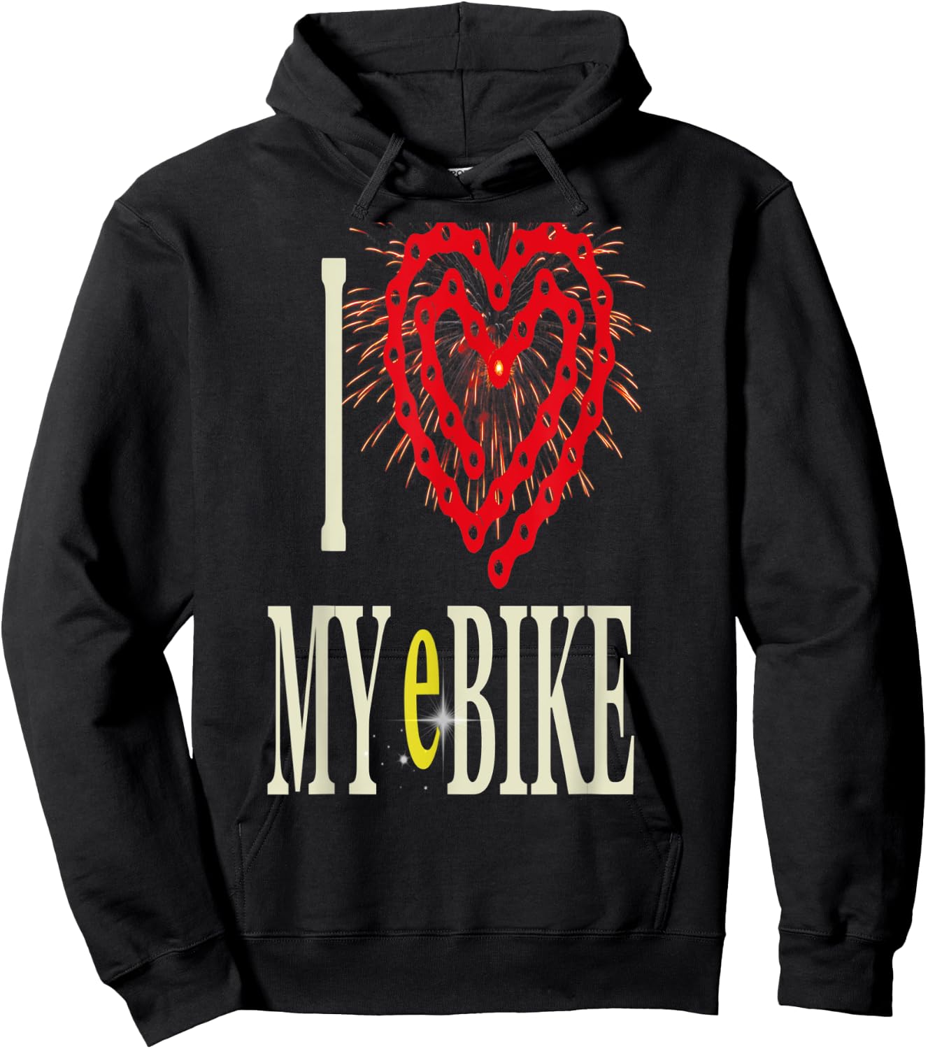 I love my ebike novelty Gift electric bike rider Hoodie - Hoodie | Black