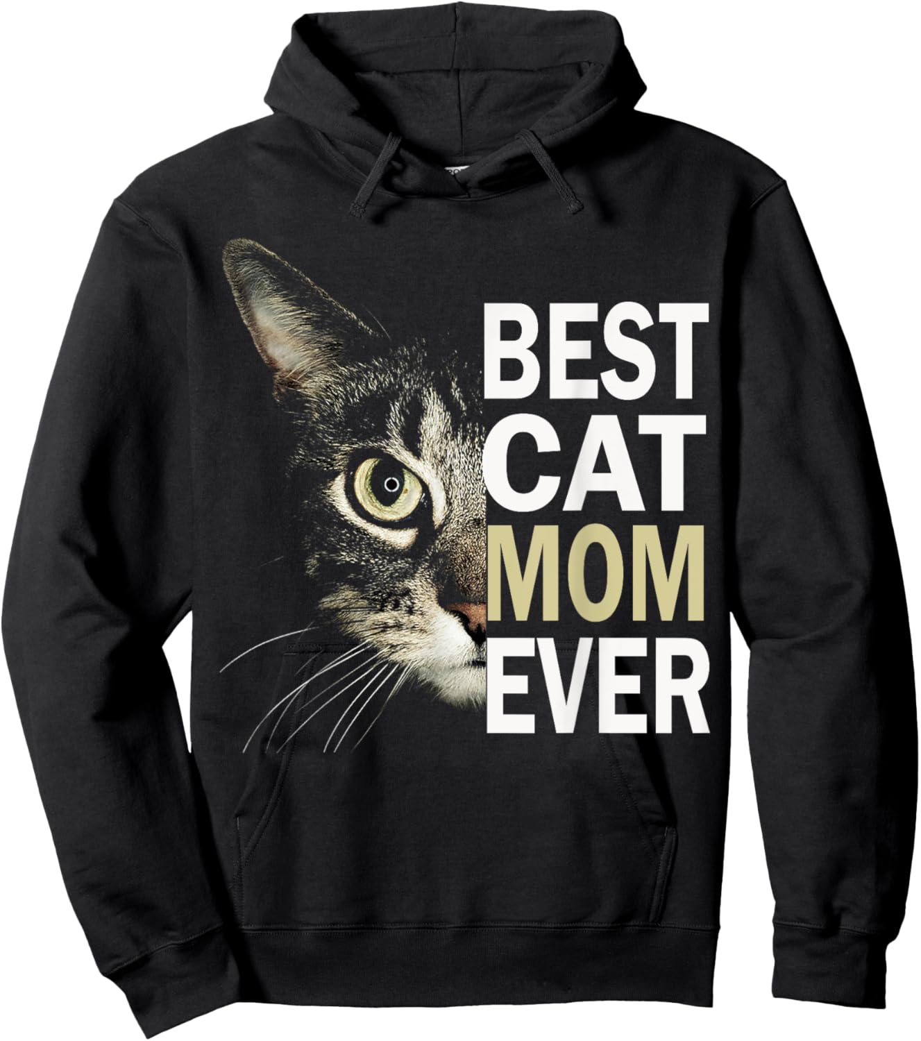 Cat mom, best cat mom, best cat mom ever, cat mom t shirt Women Kids Hoodie - Hoodie | Black