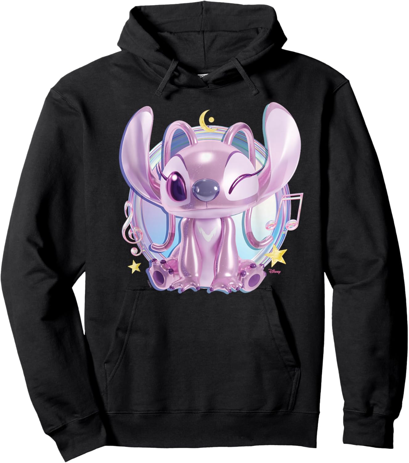 Lilo & Stitch - Angel Graphic Hoodie - Hoodie | Black