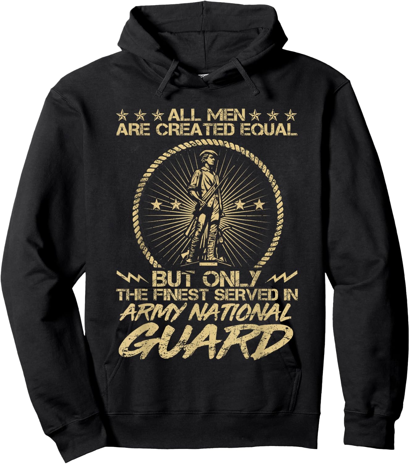 Only Finest Men Served In Army National Guard US Military Hoodie - Hoodie | Black