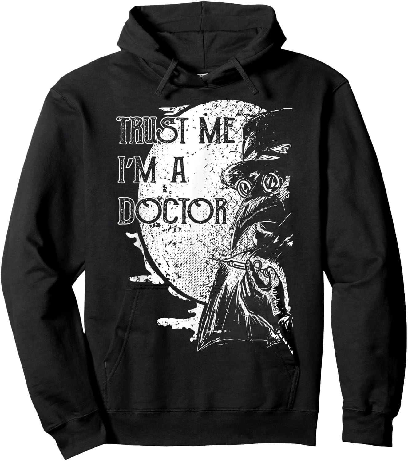 Plague Doctor Trust Me I'm a Doctor Steampunk Gothic Gift Hoodie - Hoodie | Black