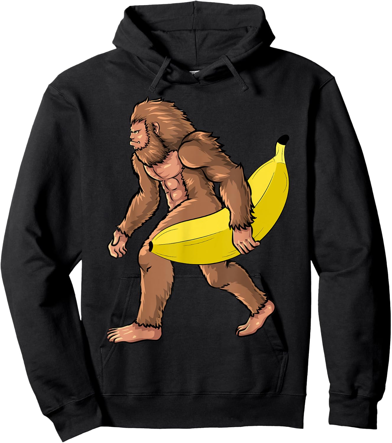 Bigfoot Banana Kids Men Apparel, Youth Big Foot Sasquatch Hoodie - Hoodie | Black