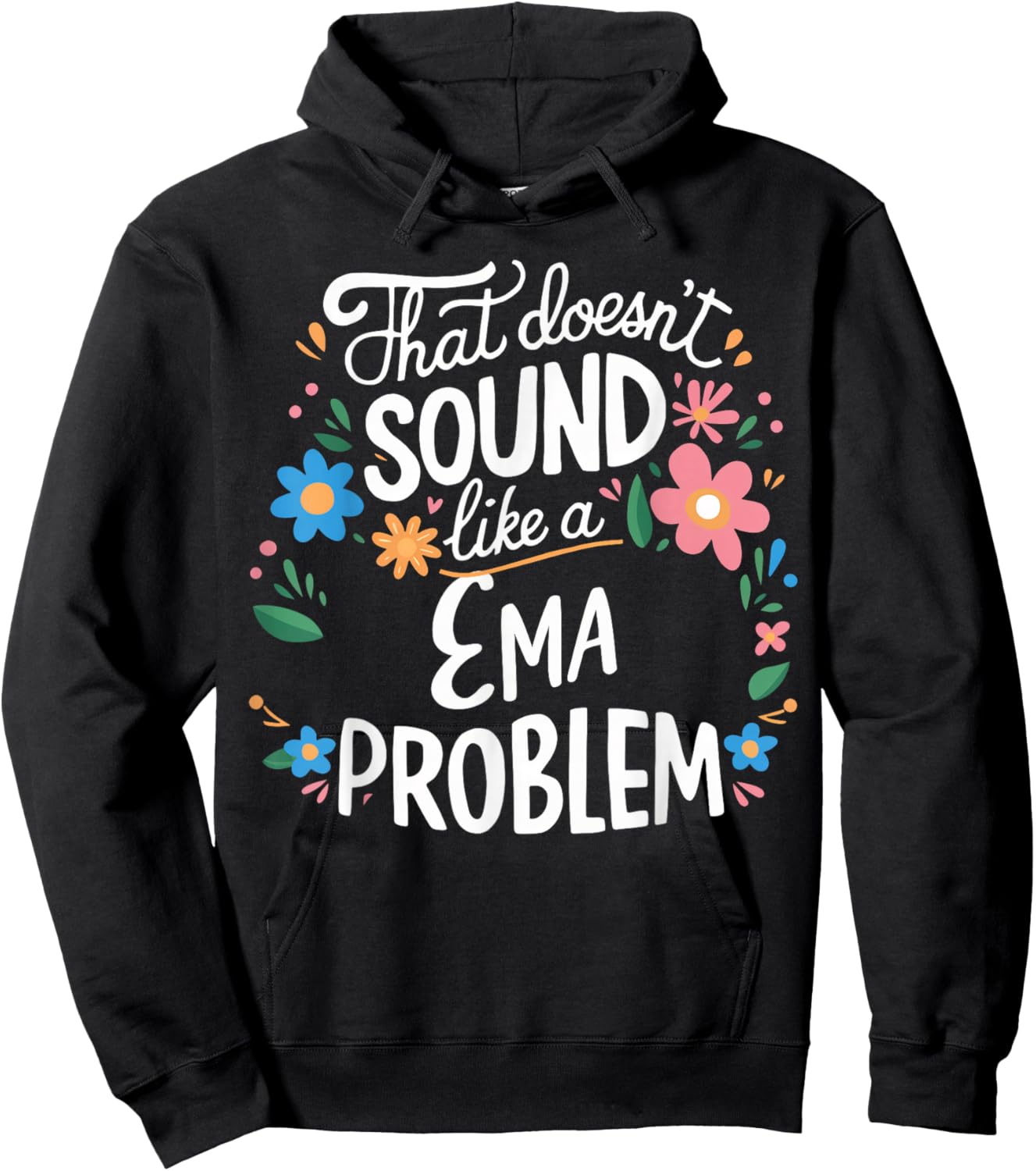 Ema Personalized Cute Girls Ema Name Hoodie - Hoodie | Black