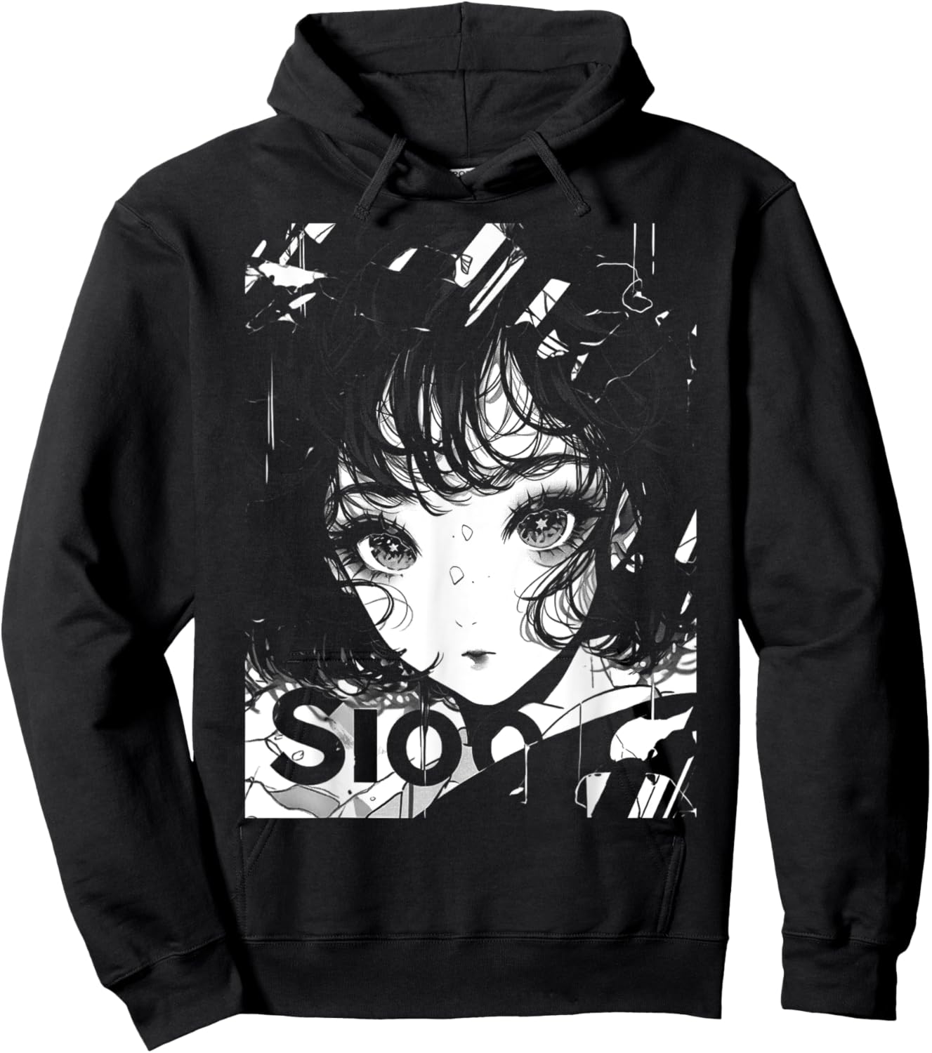 80s 90s Anime Manga Girl | Kawaii Shojo Streetwear Harajuku Hoodie - Hoodie | Black