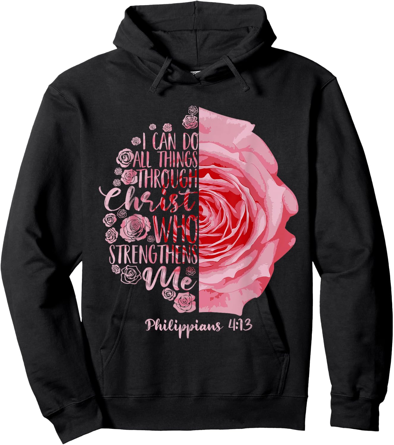 Funny Christian Philippians 4 13 Gift Kids Men And Women Hoodie - Hoodie | Black