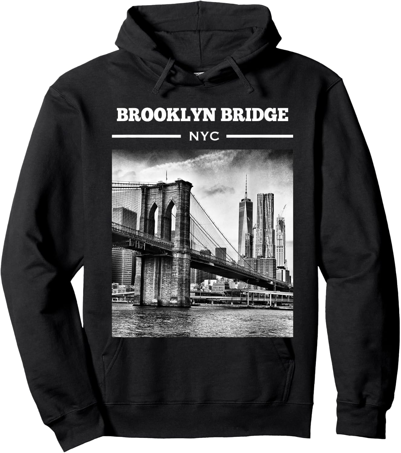 Brooklyn Bridge New York City shirt NYC Gifts Men Women Hoodie - Hoodie | Black