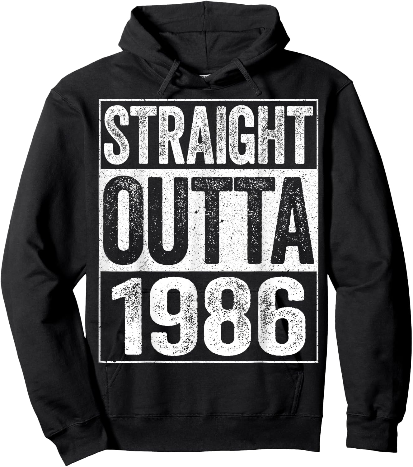 Straight Outta 1986 38th Birthday Shirt Hoodie - Hoodie | Black