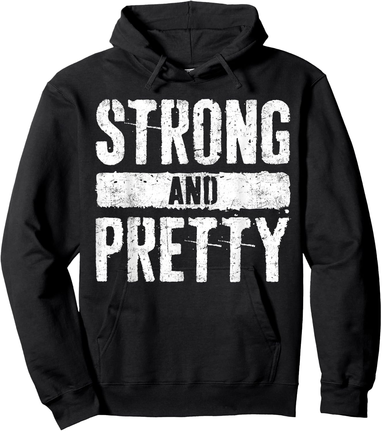 Strong and Pretty Shirt Men Women Strongman Gym Workout Hoodie - Hoodie | Black