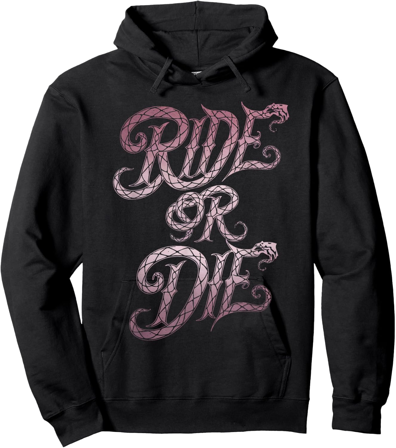 Ride or Die Motivational Men Women Hoodie - Hoodie | Black