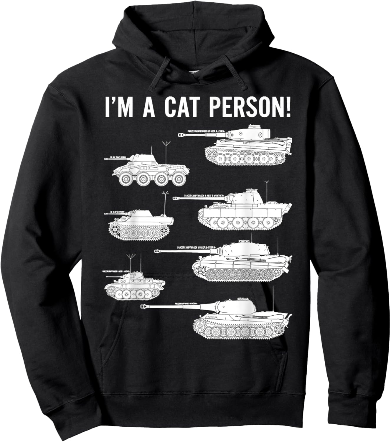 I'm A Cat Person Tank Men Women Hoodie - Hoodie | Black
