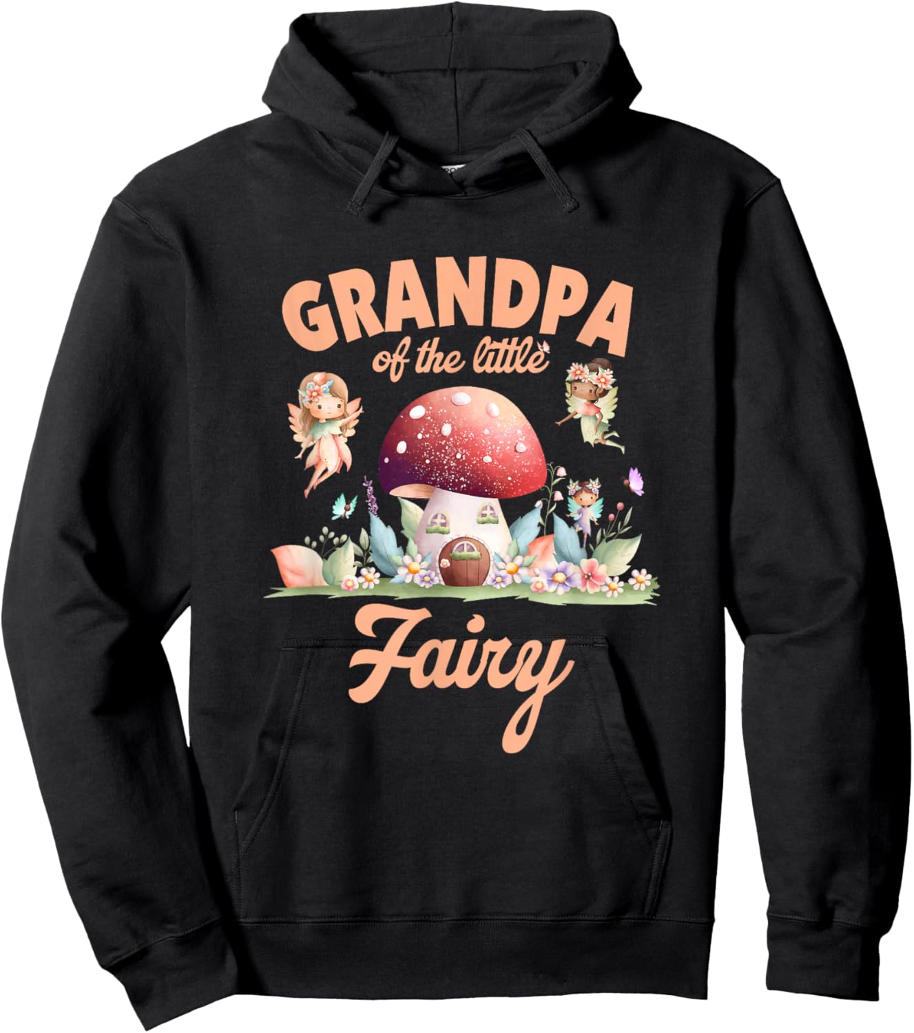 Grandpa of The Little Fairy 1St Birthday Girl Fairytale Hoodie - Hoodie | Black