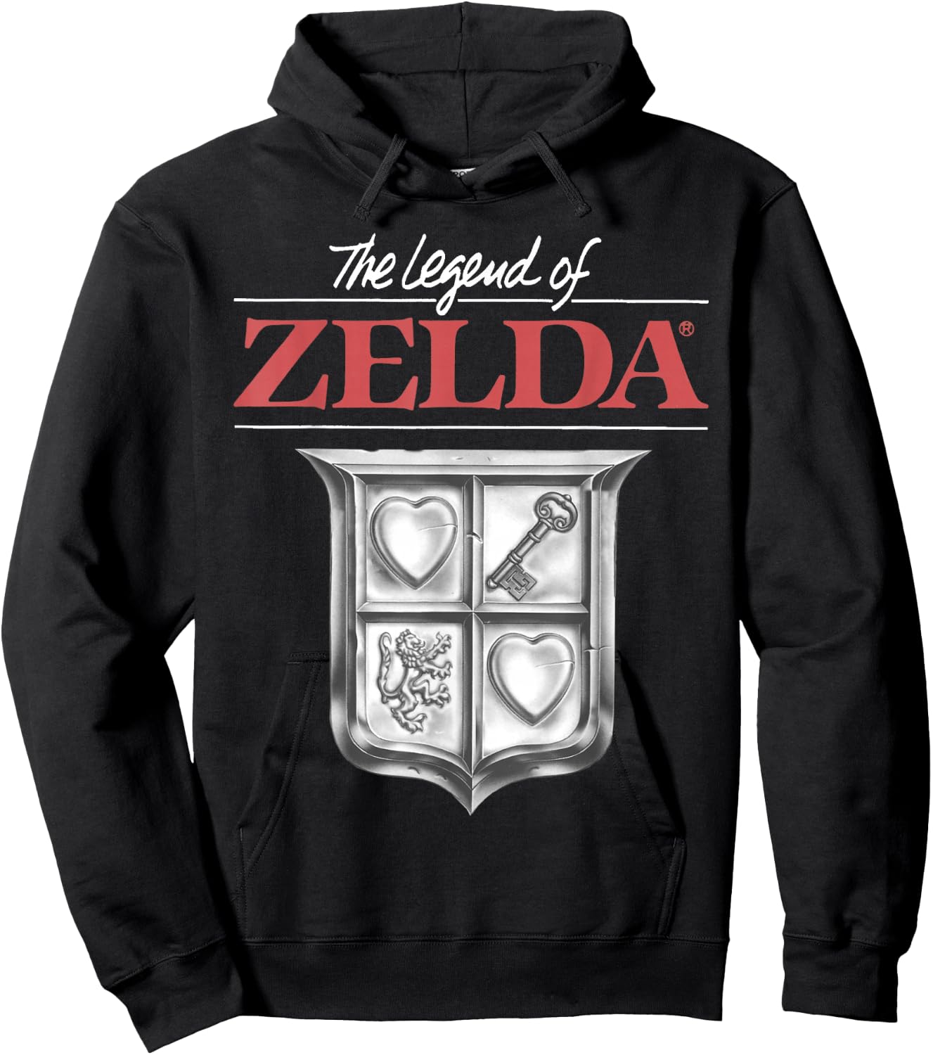 The Legend of Zelda Original Box Art Logo Hoodie - Hoodie | Black