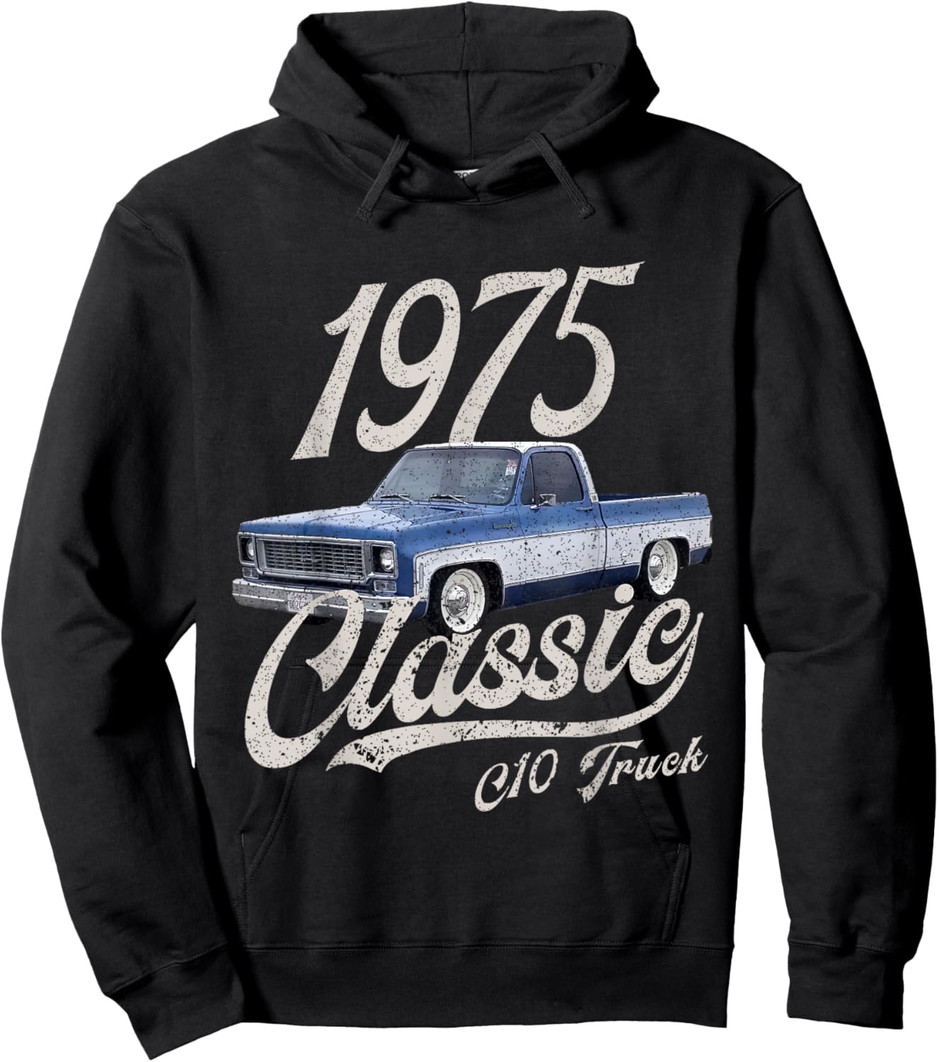 1975 75 C10 Truck Hoodie - Hoodie | Black