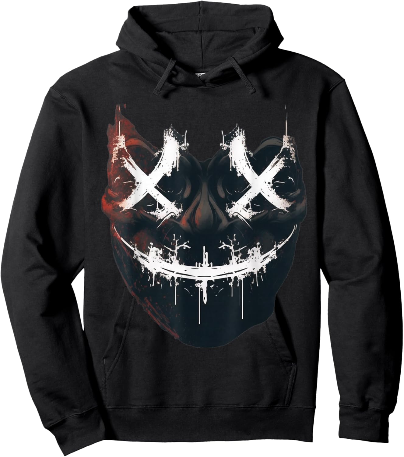 Horror Face with Let's Purge Together Hoodie - Hoodie | Black