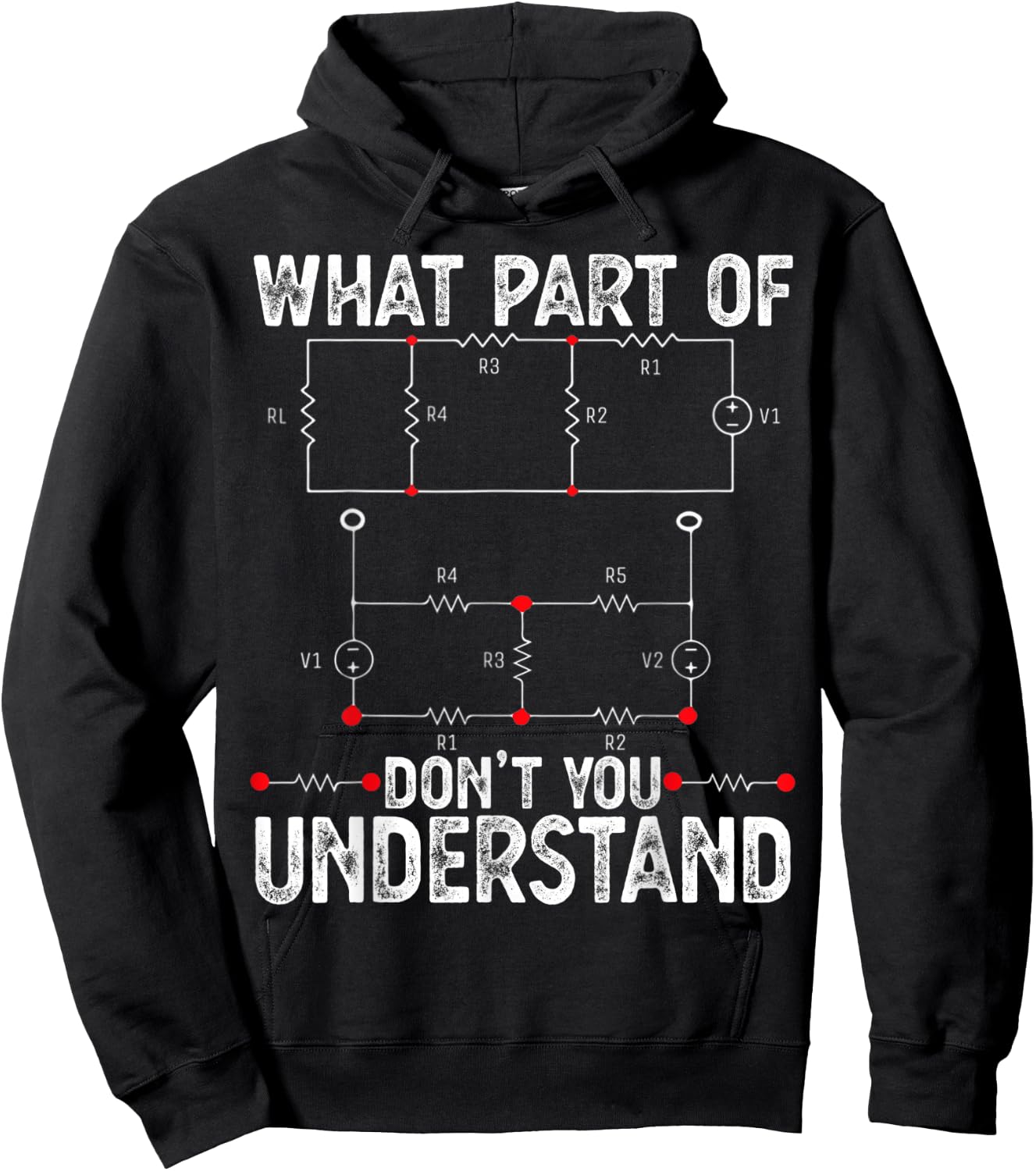 Electrical Engineers Gifts with Circuit Funny Engineering Hoodie - Hoodie | Black