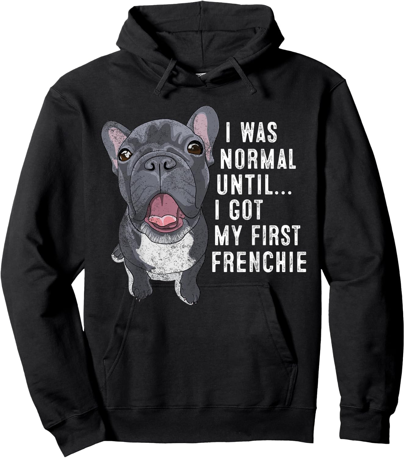 I Was Normal Until I Got My First Frenchie Dog Lover Owner Hoodie - Hoodie | Black