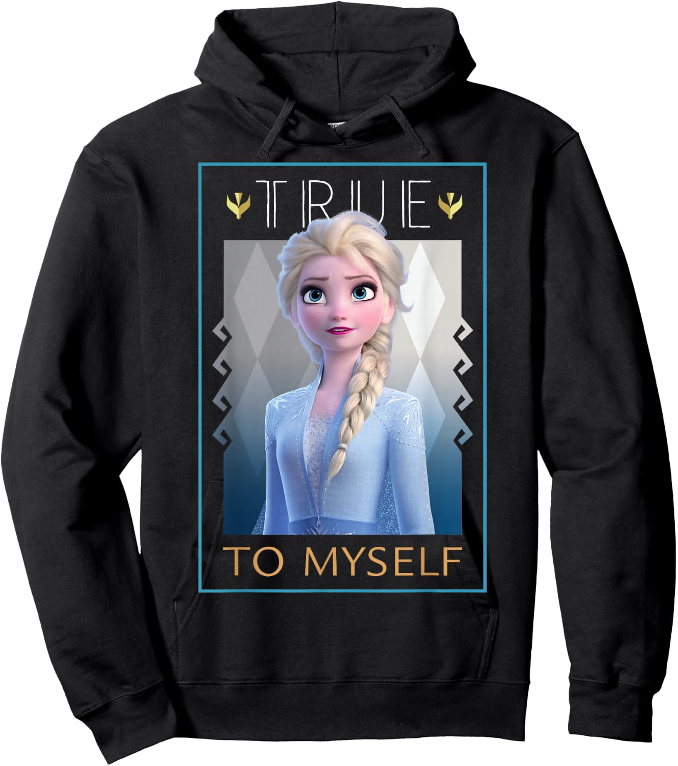 Disney Frozen 2 Elsa True To Myself Poster Hoodie - Hoodie | Black