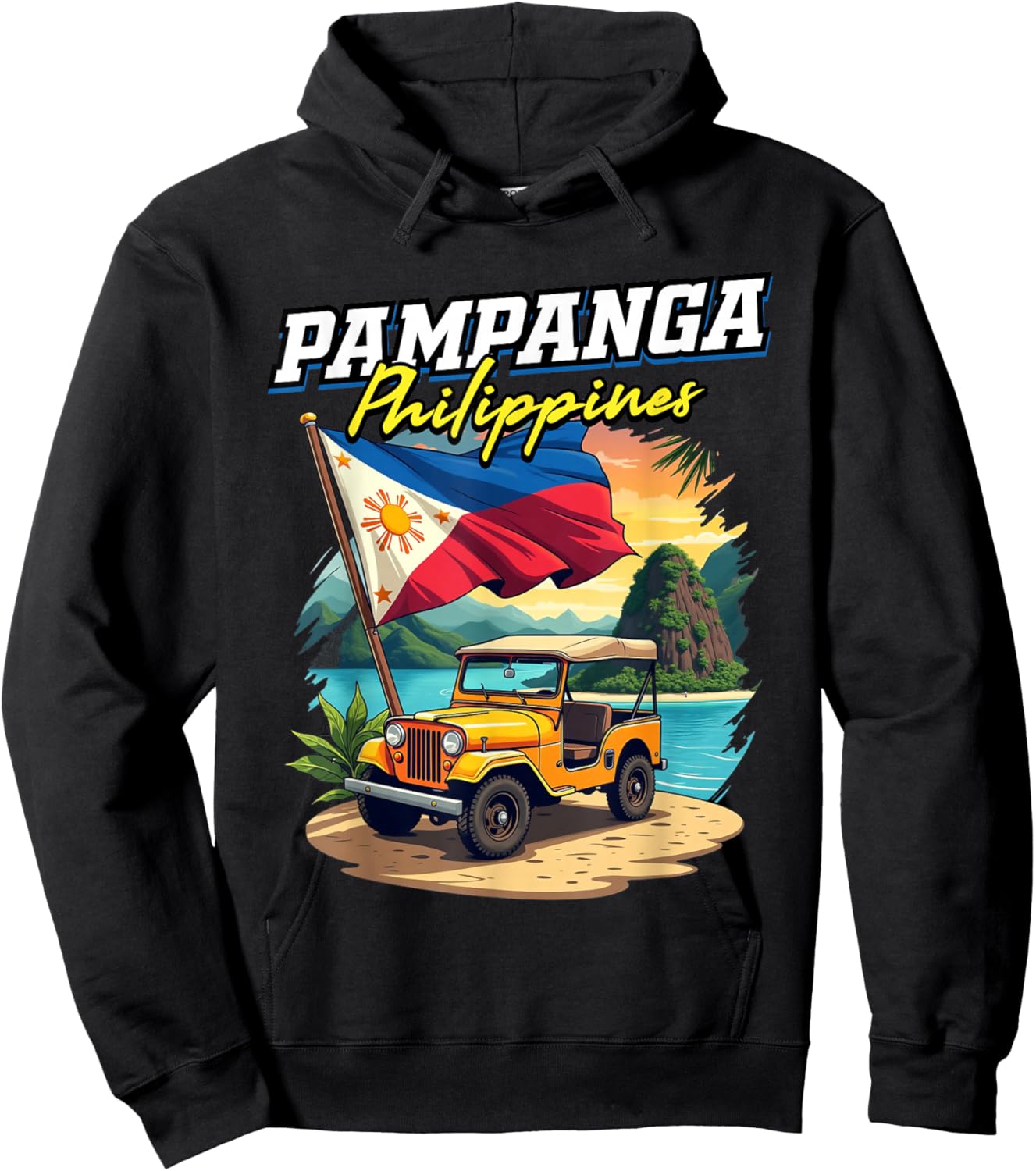 Pampanga Philippines Travel Vacation Filipino Souvenir Hoodie - Hoodie | Black