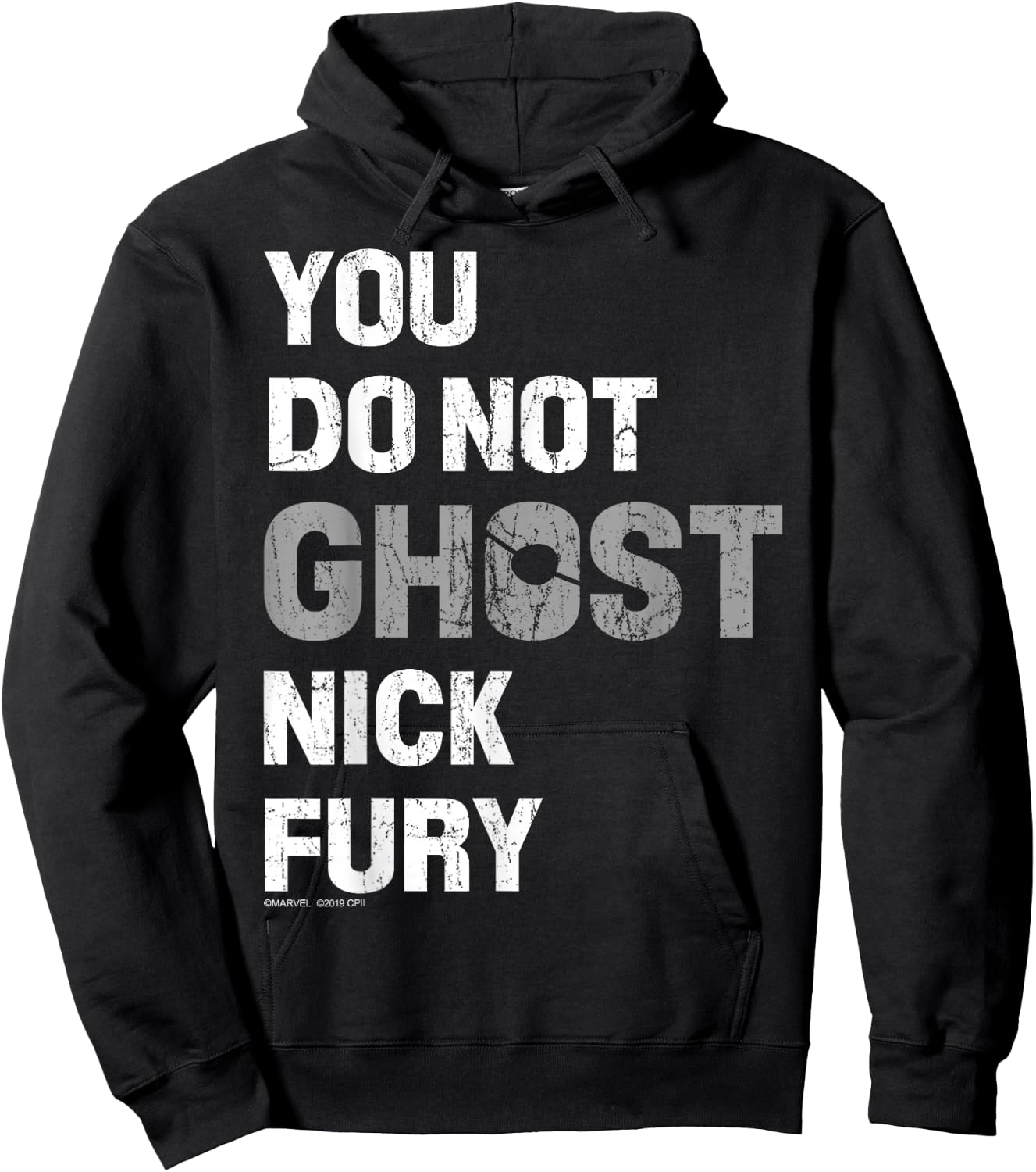 Marvel Spider-Man Far From Home You Do Not Ghost Nick Fury Hoodie - Hoodie | Black