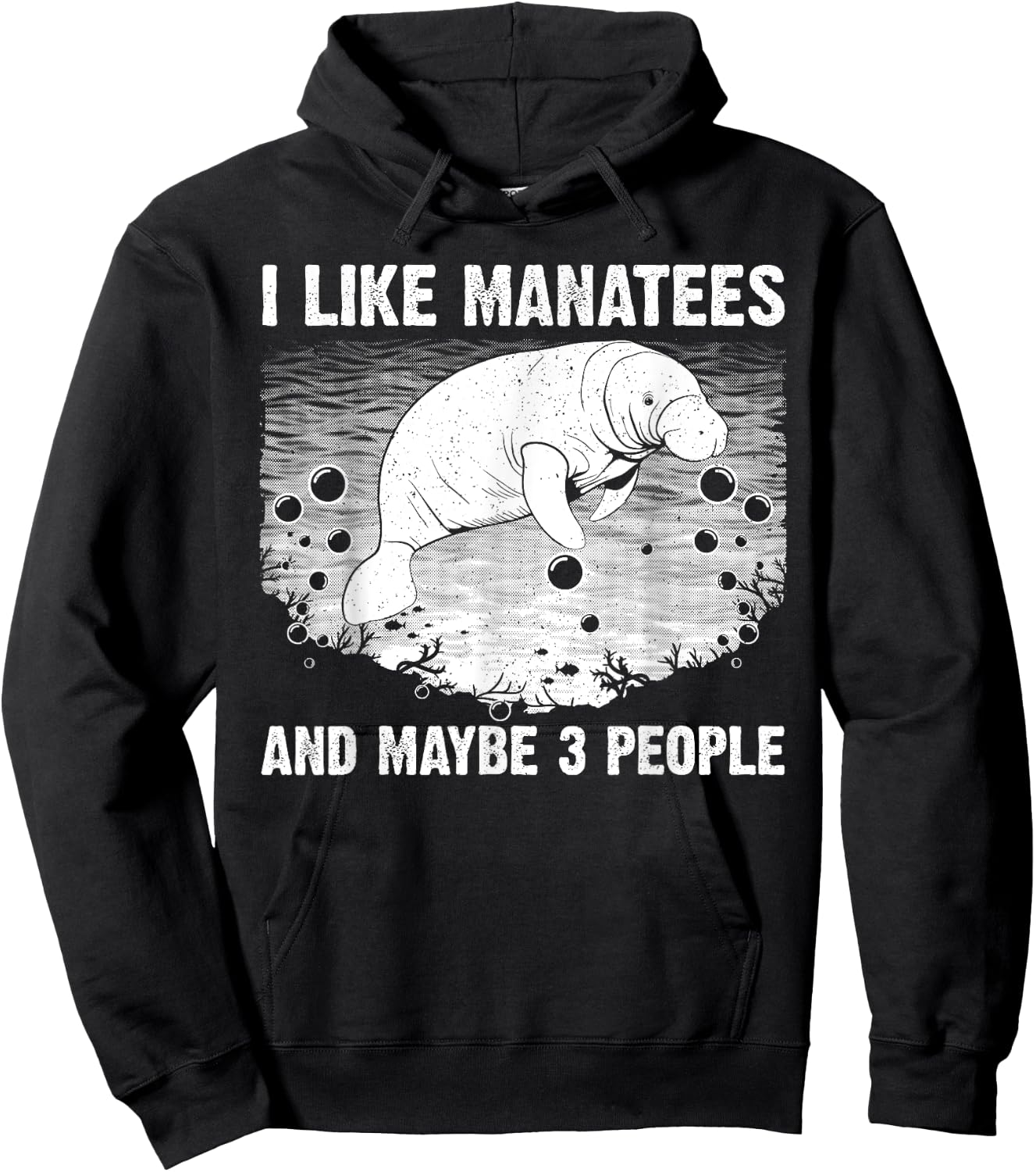 Funny Manatee Design Women Toddlers Manatee Lover Hoodie - Hoodie | Black