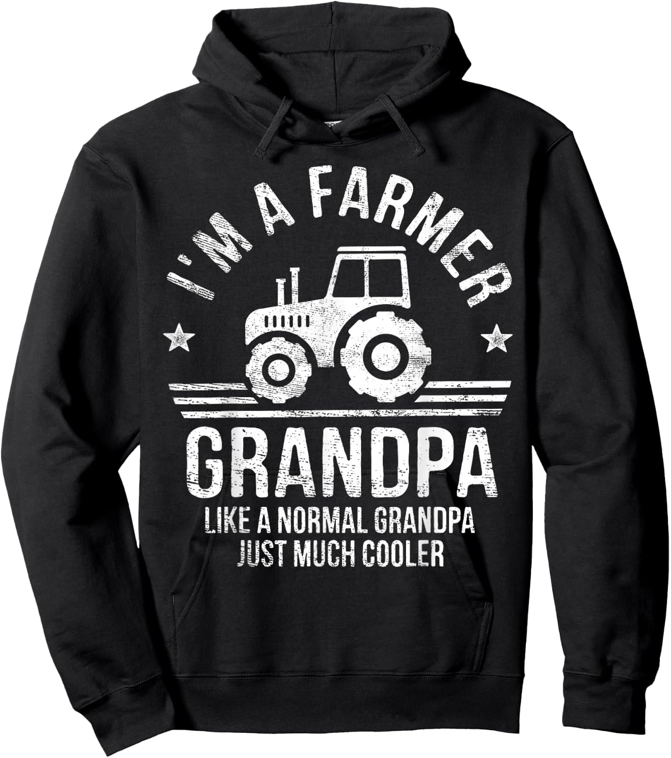 I'm A Farmer Grandpa Rancher Gifts Tractor Farm Farming Hoodie - Hoodie | Black