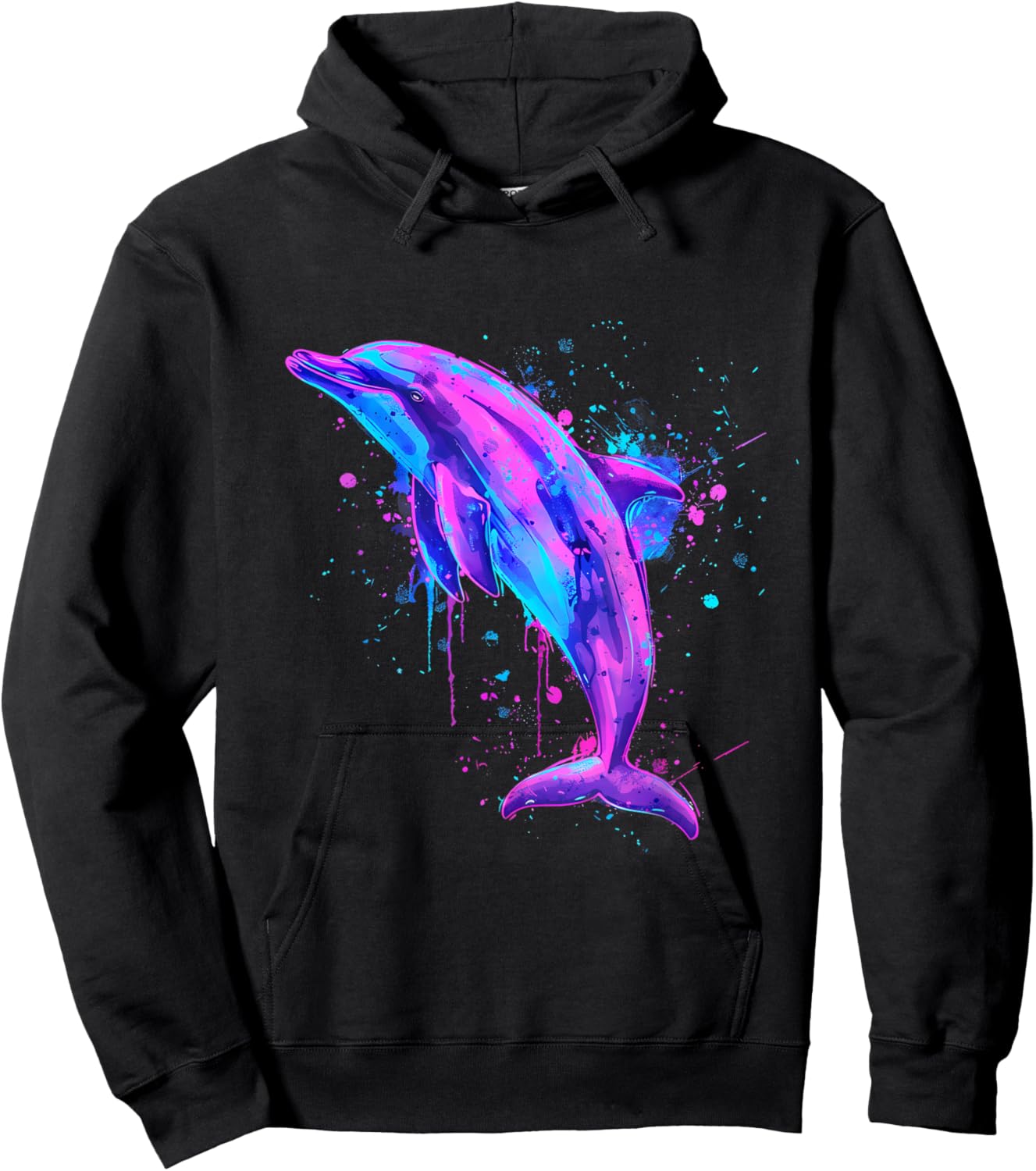 Sea Ocean Dolphin Artwork Dolphin Ocean Sea Animal Lover Hoodie - Hoodie | Black