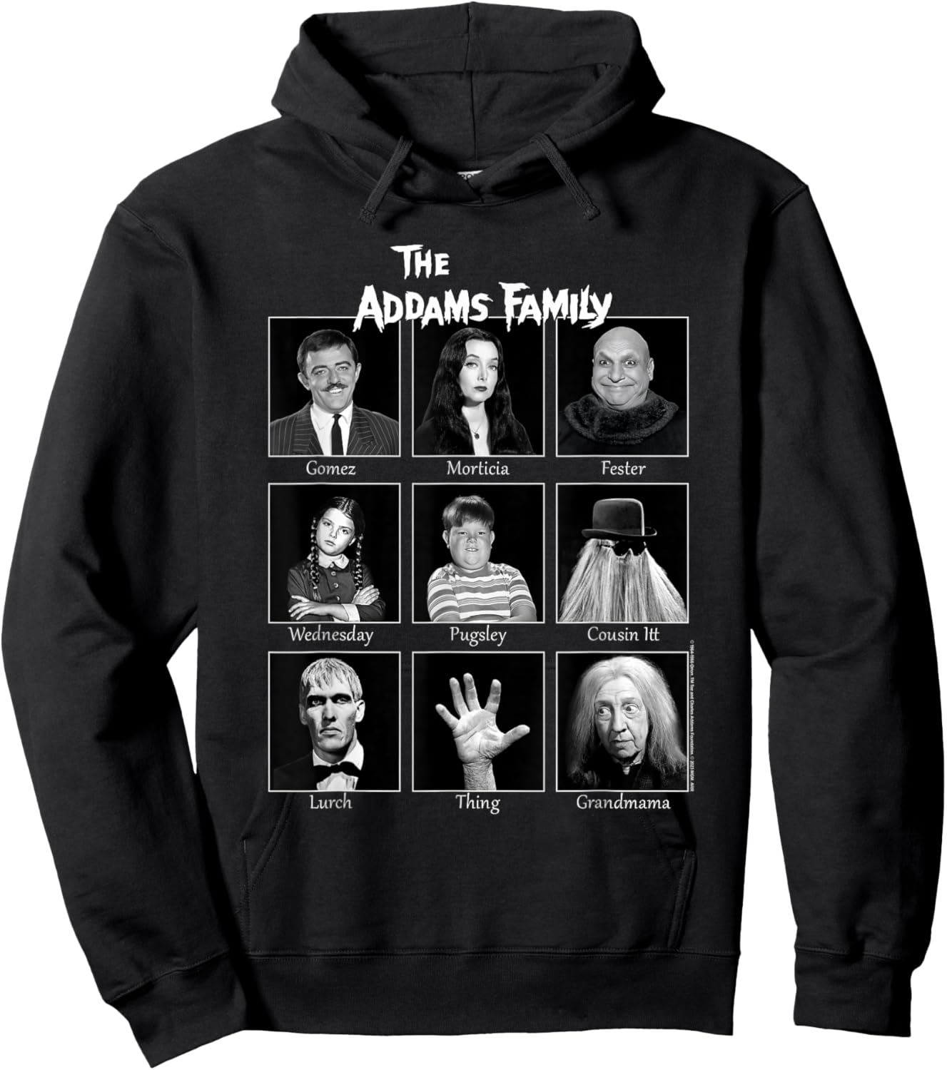 The Addams Family Portraits Hoodie - Hoodie | Black