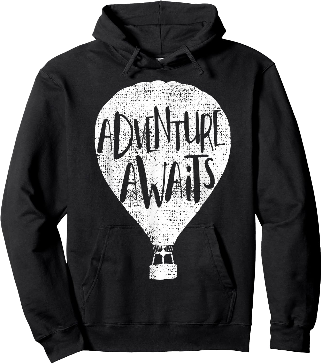 Aviator Adventure Vintage Hot Air Balloon Hoodie - Hoodie | Black