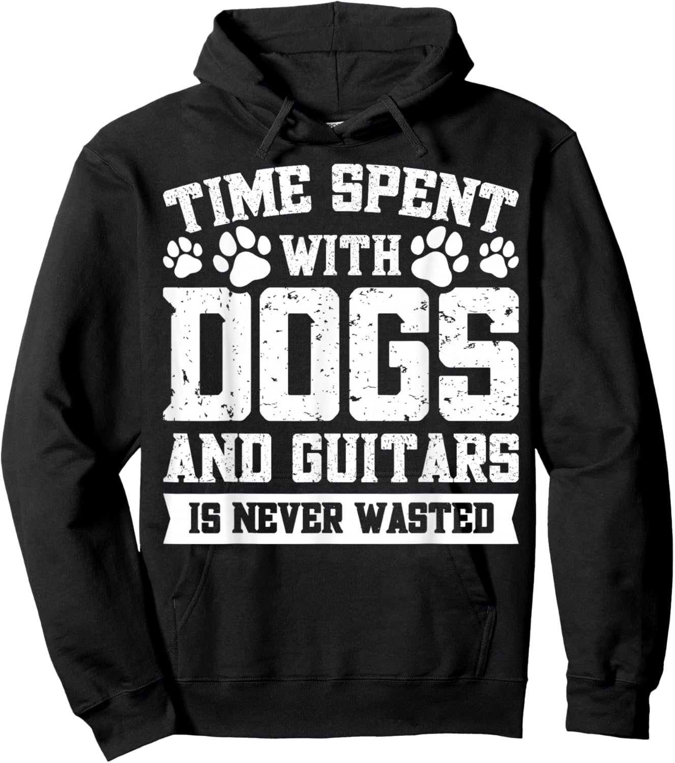 Time Spent With Dogs And Guitars Is Never Wasted Hoodie - Hoodie | Black