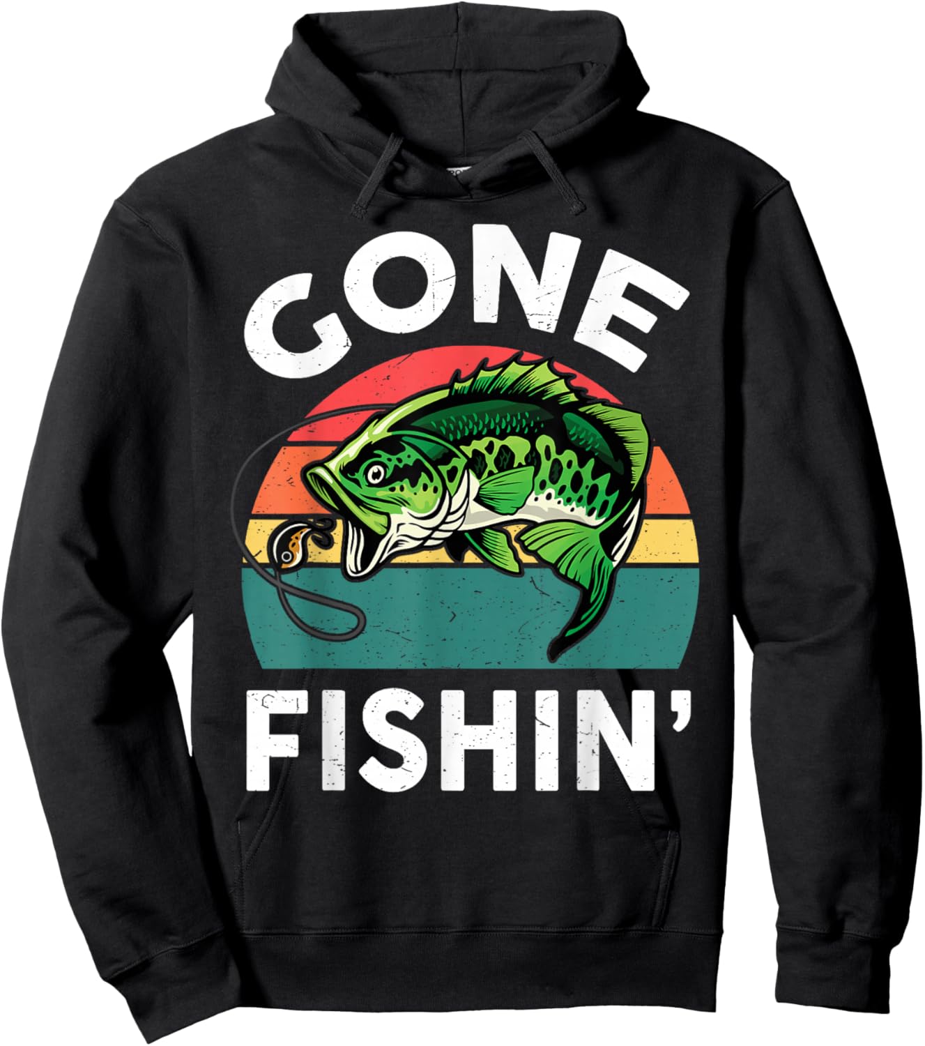 Boys Gone Fishing-Shirt Youth Men Bass Fish Funny Fisherman Hoodie - Hoodie | Black