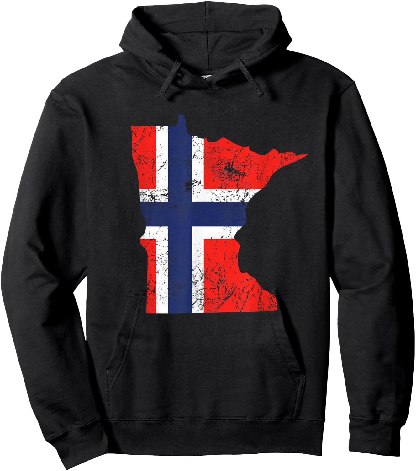 Norway Flag Minnesota Nordic Immigrant Heritage Hoodie - Hoodie | Black