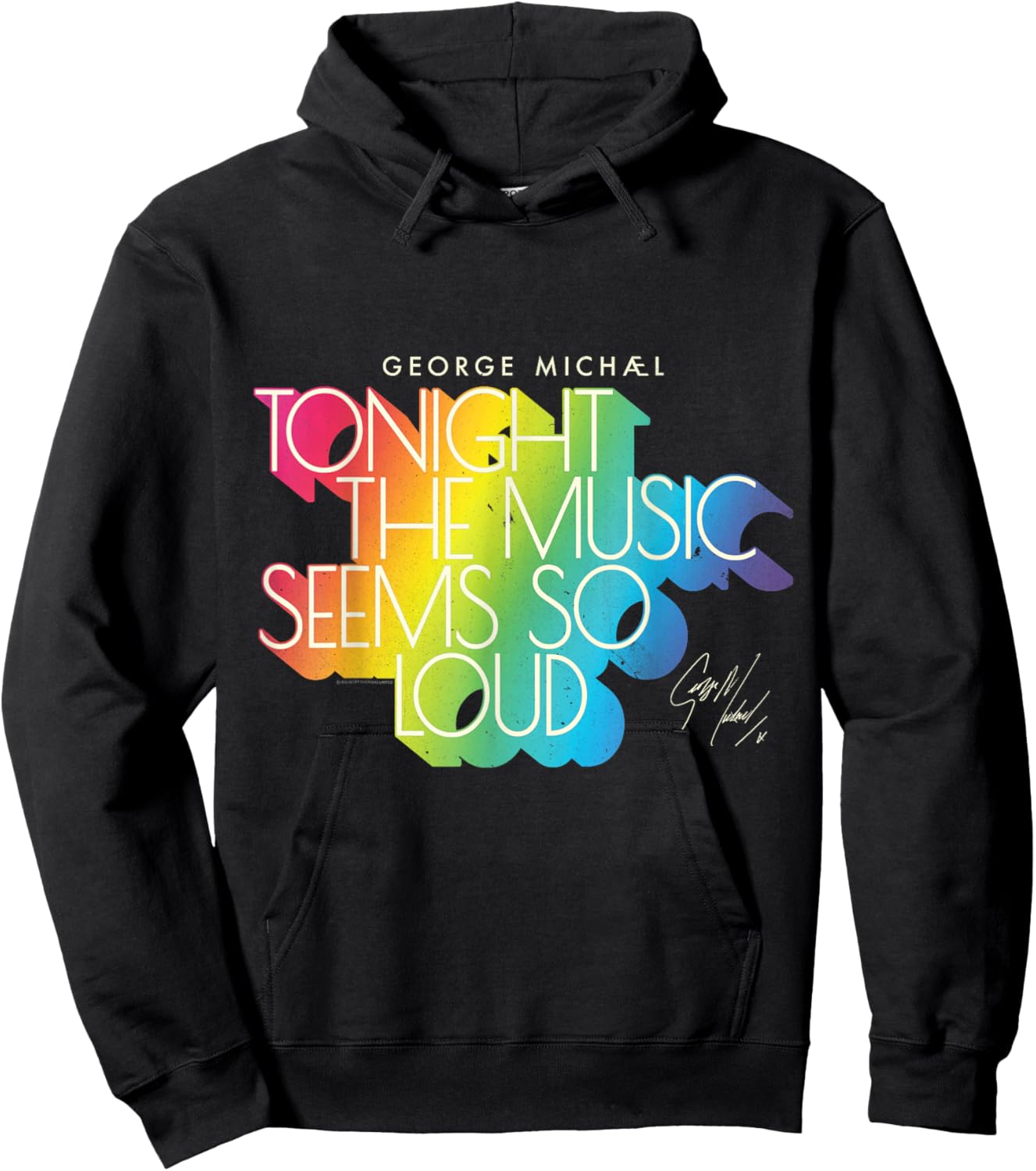 George Michael Tonight The Music Retro Rainbow (Light) Hoodie - Hoodie | Black