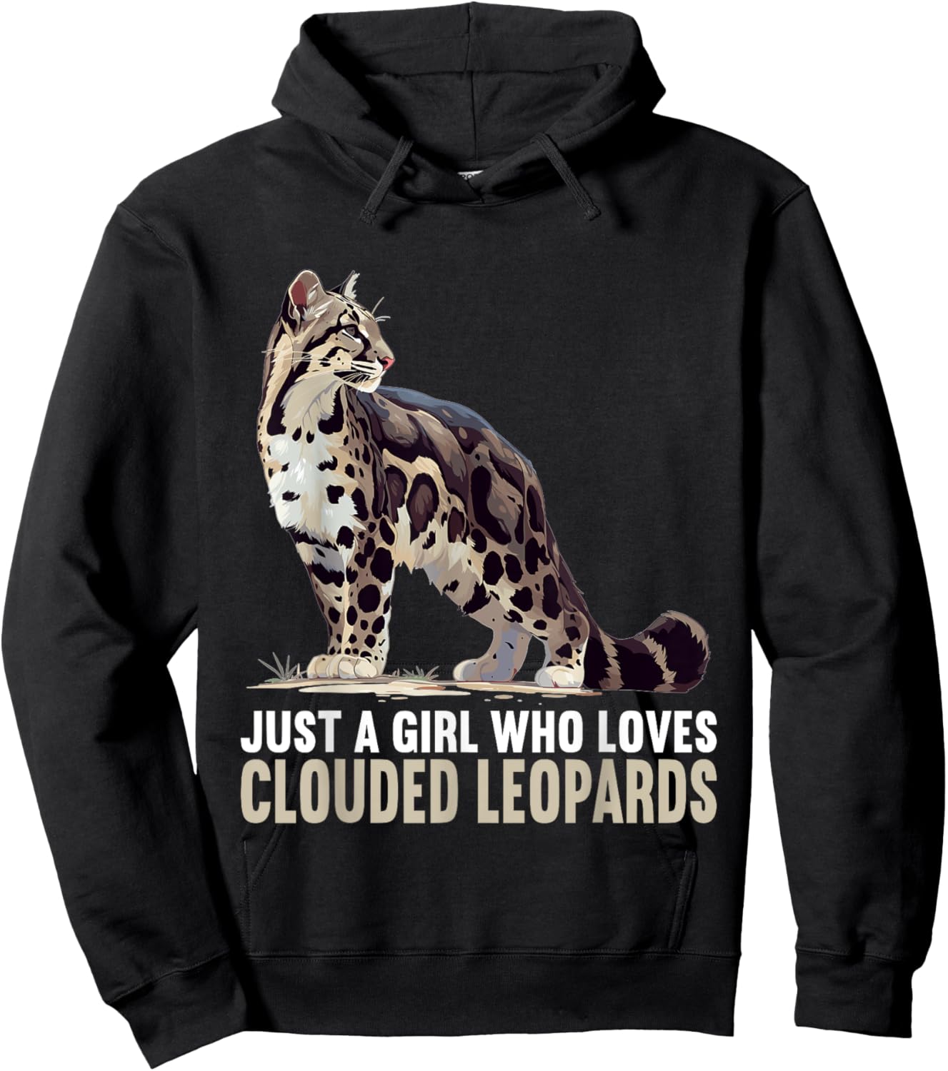 Just a Girl who loves Clouded Leopards Clouded Leopard Hoodie - Hoodie | Black