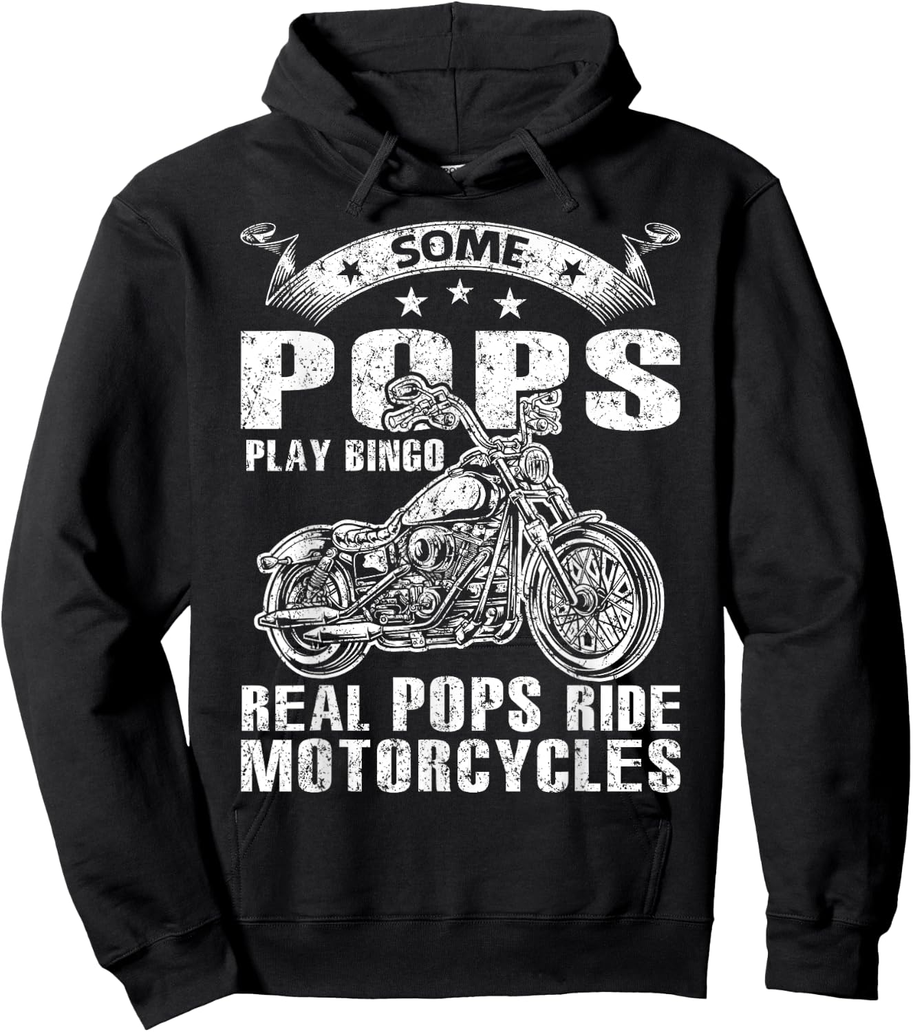Some Pops Play Bingo Real Pops Ride Motorcycles Hoodie - Hoodie | Black