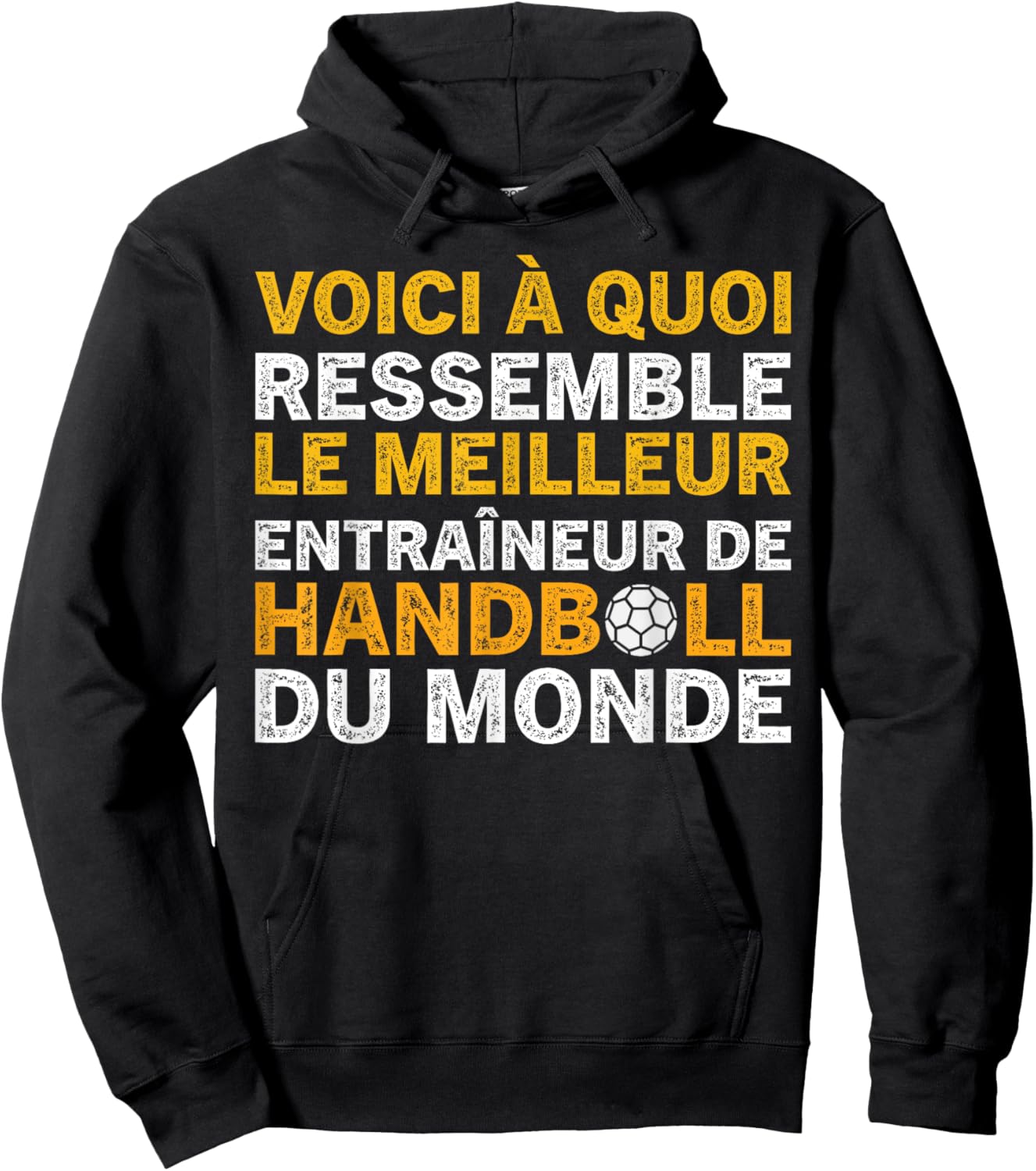 Funny Coach Best Handball Coach , Black, S Hoodie - Hoodie | Black
