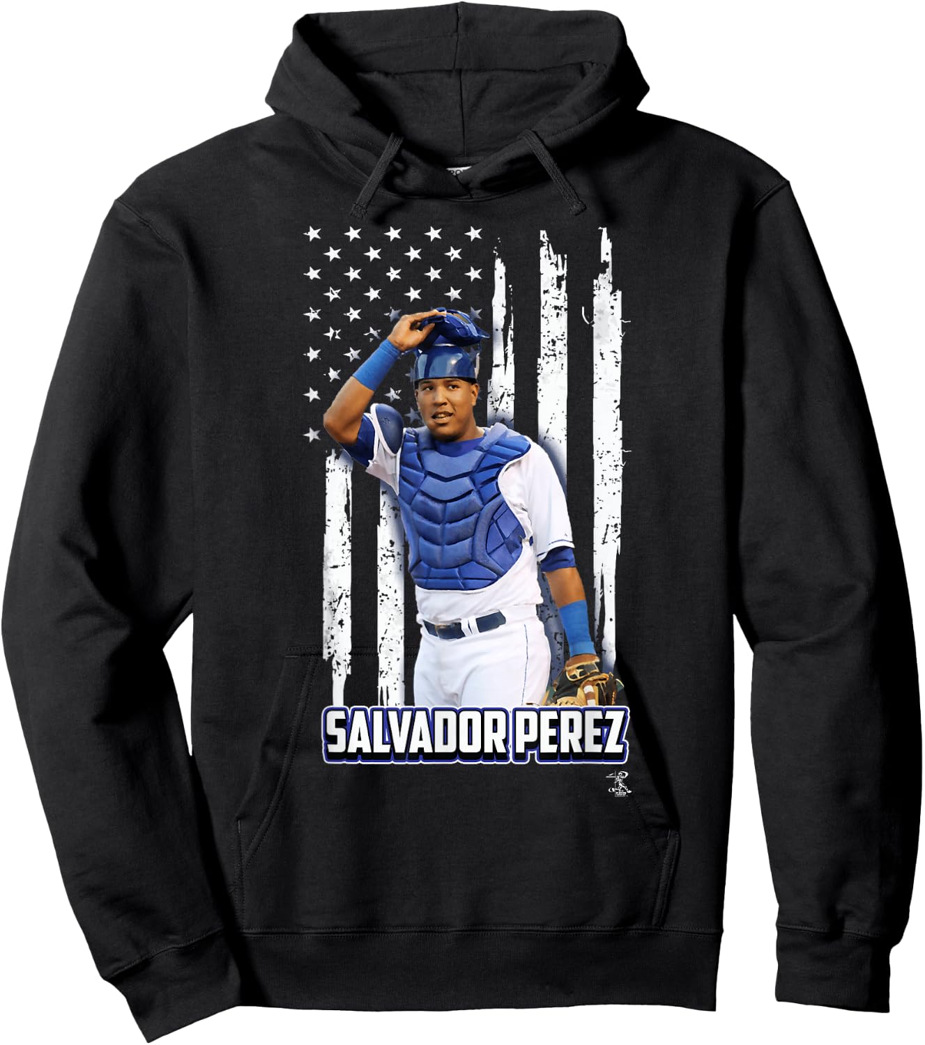 Salvador Perez Nation Flag - Apparel Hoodie - Hoodie | Black