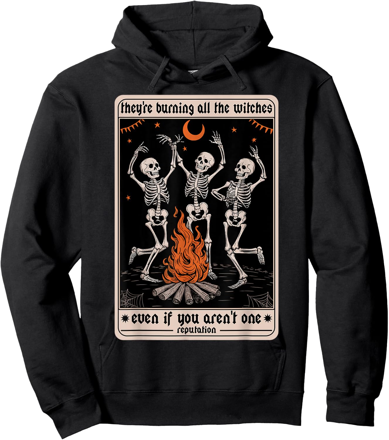 They're Burning All The Witches Even If You Arent One Card Hoodie - Hoodie | Black