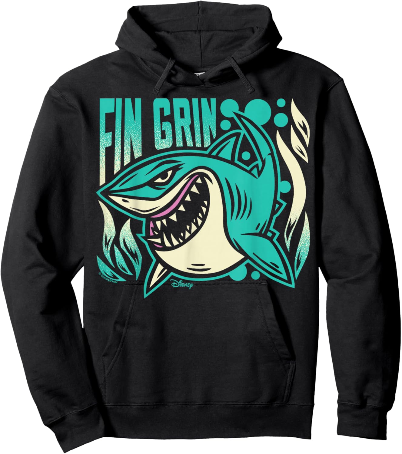 Finding Nemo - Bruce Shark Fin Grin Hoodie - Hoodie | Black