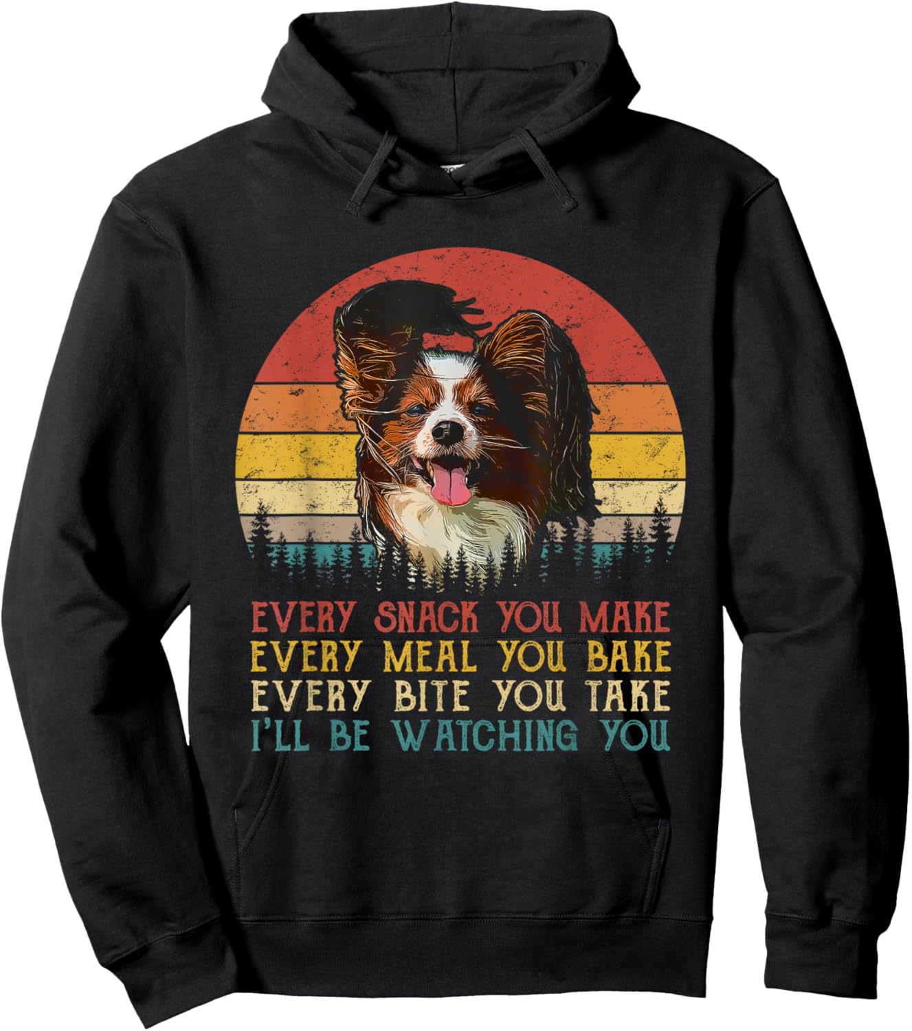 Every Snack You Make Dog Shirt Papillon Funny Animal Lover Hoodie - Hoodie | Black