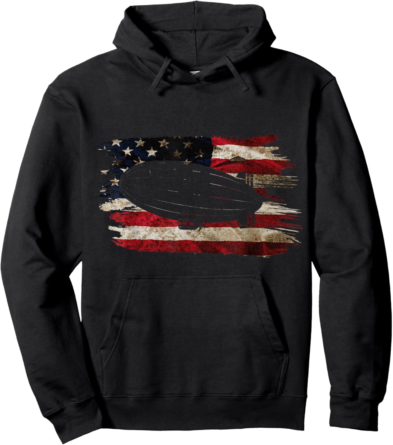 Retro Zeppelin 70s Dirigible Blimp Airship Zepelin Zepplin Hoodie - Hoodie | Black