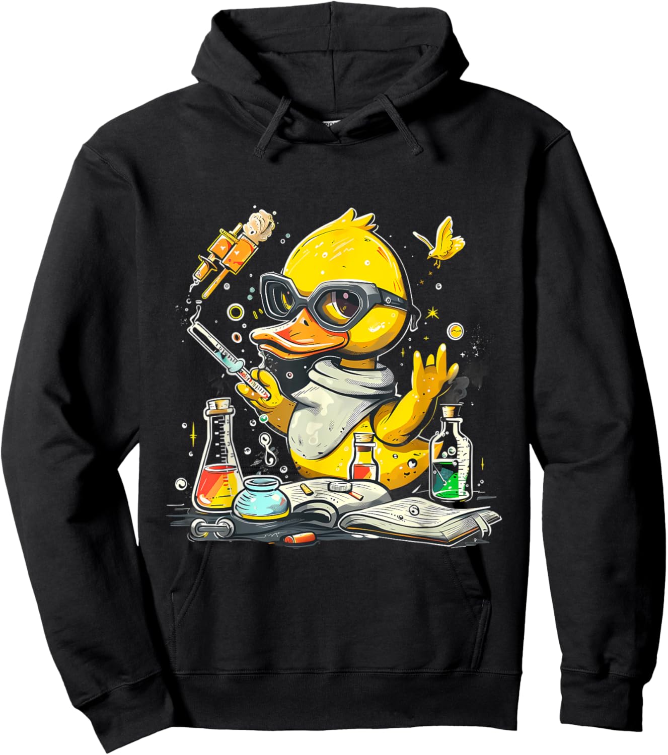 Rubber Duck Science Teacher Rubber Duckie Physics Chemists Men Women Kids Hoodie - Hoodie | Black
