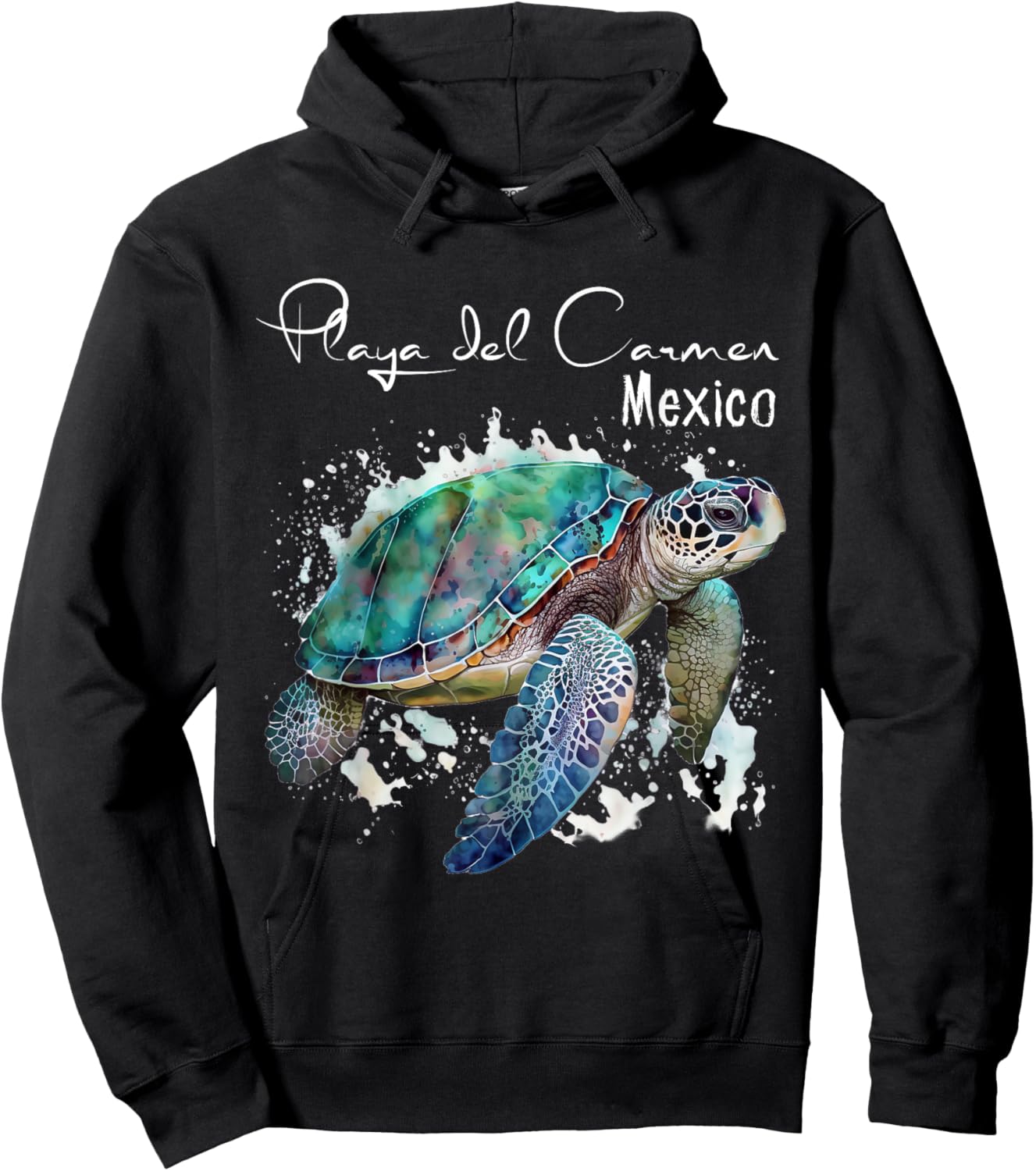 Playa Del Carmen Mexico Sea Turtle Playa Souvenir Hoodie - Hoodie | Black