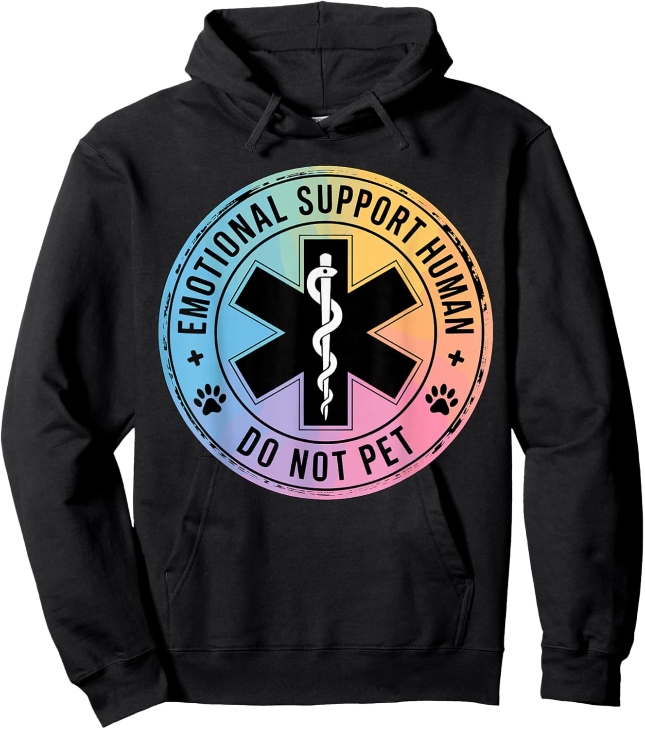 Emotional Support Human Do Not Pet Hoodie - Hoodie | Black