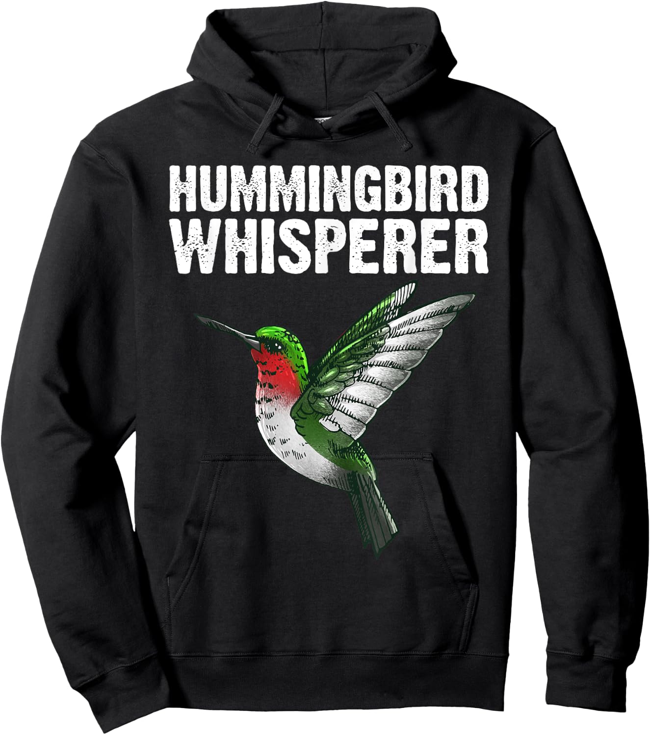 Cute Hummingbird Art Women Bird Watcher Bird Lover Hoodie - Hoodie | Black