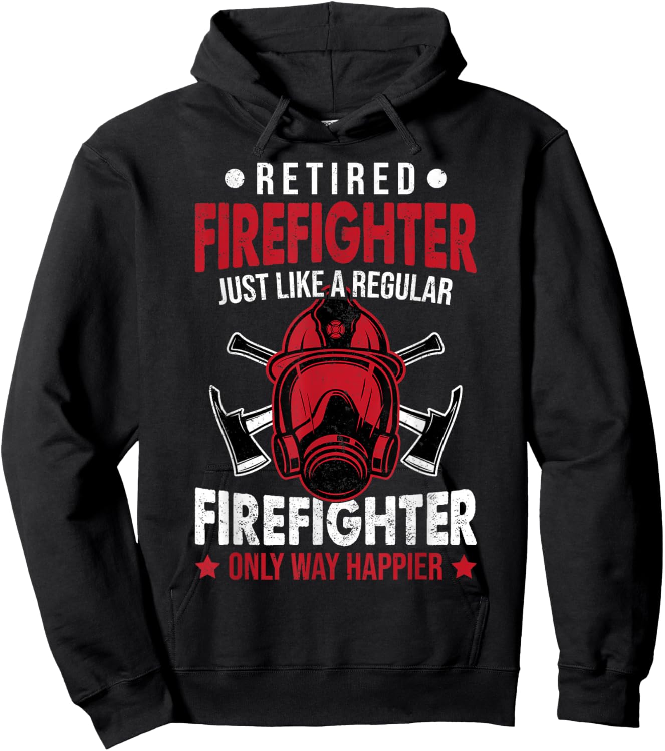 Retired Firefighter Firefighters Fireman Dad Hoodie - Hoodie | Black