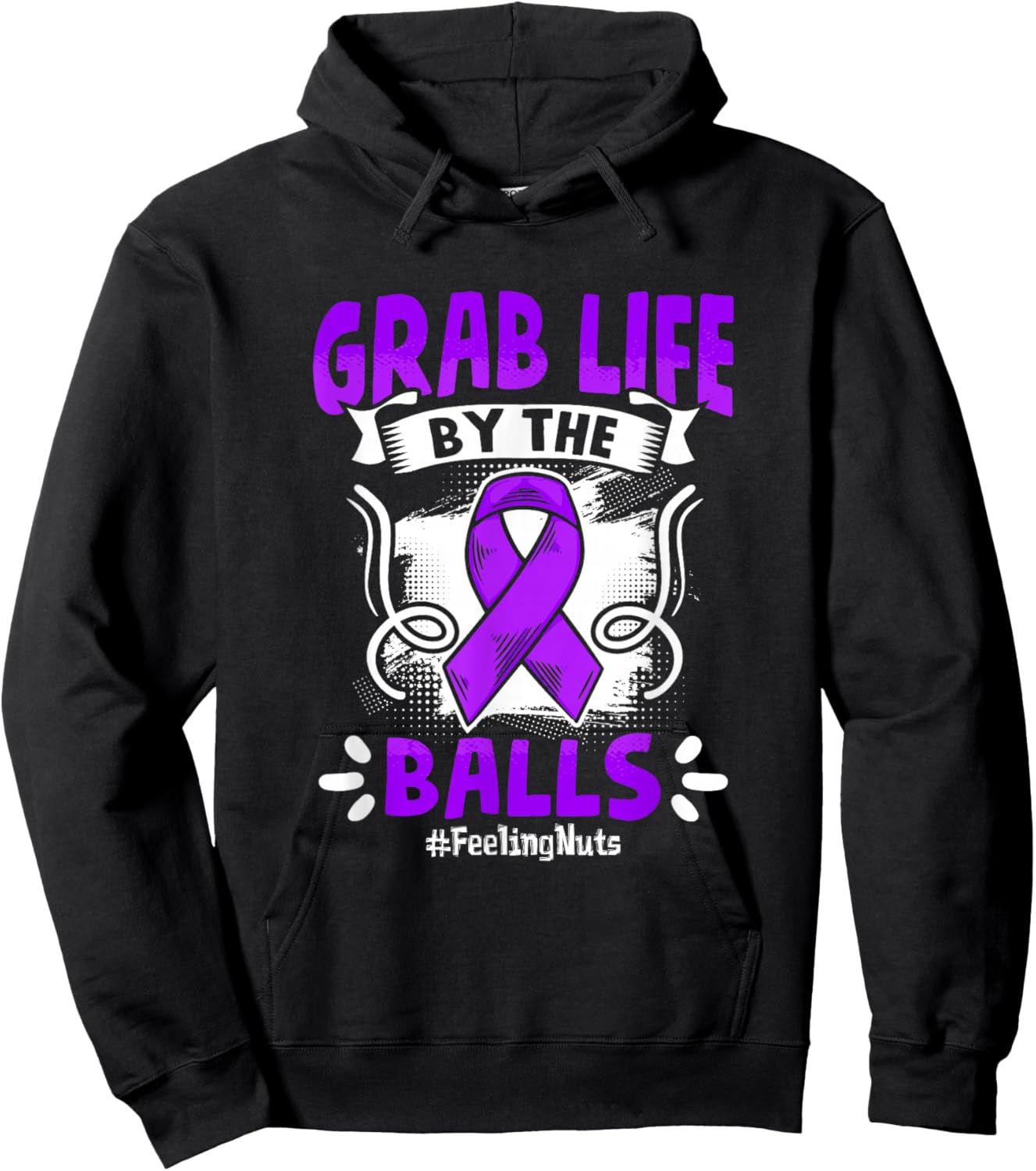Grab Life Testicle Testicular Cancer Awareness Hoodie - Hoodie | Black