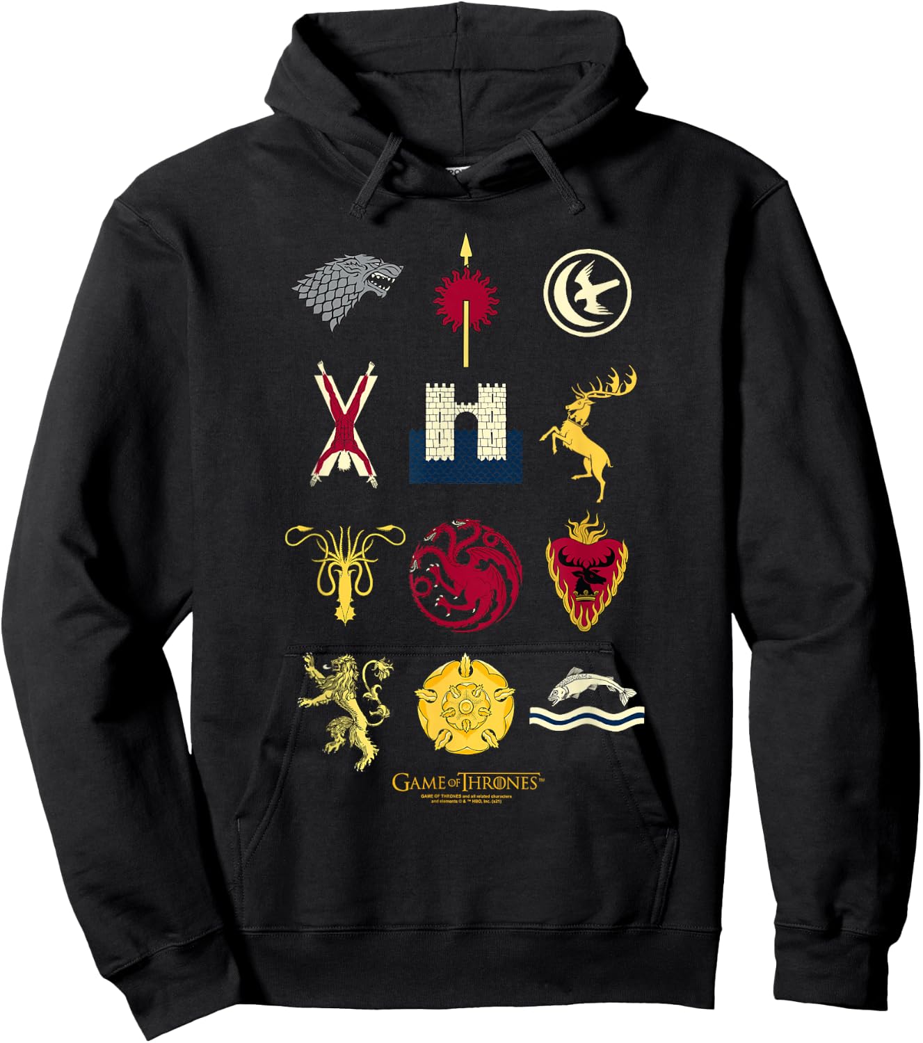 Game of Thrones House Sigils Hoodie - Hoodie | Black