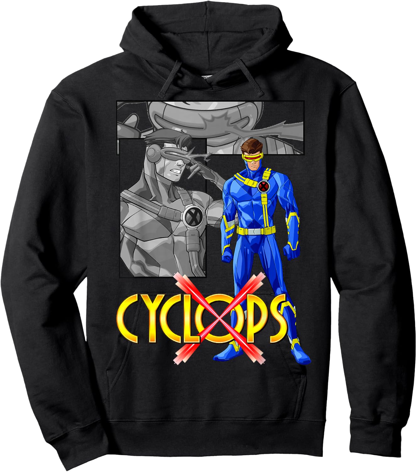 Marvel X-Men Cyclops Collage Panel Logo Hoodie - Hoodie | Black